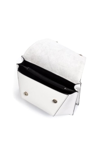 Borsa a tracolla in pelle - 
Bianco