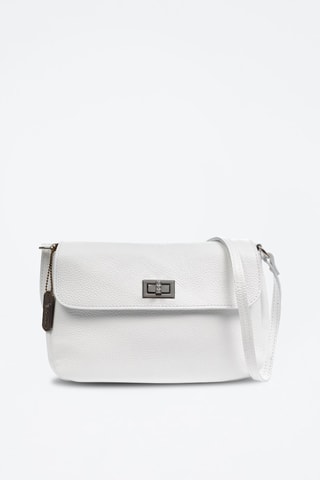 Borsa a tracolla in pelle Arignano - Bianco