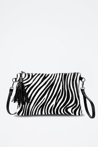 Borsa a tracolla in pelle Ermine - Nero 