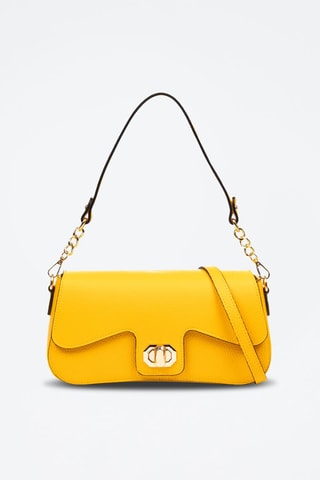 Borsa a tracolla in pelle Anzano - Giallo
