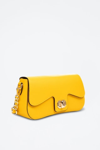 Borsa a tracolla in pelle Anzano - Giallo