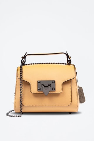 Borsa a tracolla in pelle Angera - Giallo