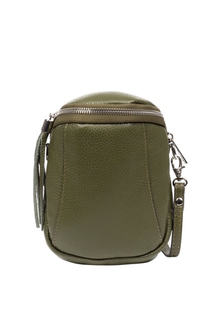 Borsa a tracolla in pelle Agugliano - Verde oliva