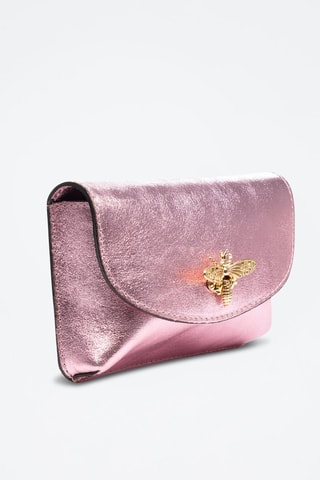 Borsa a tracolla in pelle - Rosa 