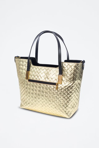 Shopping bag in pelle - Dorato