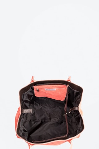 Shopping bag in pelle scamosciata Annagrazia - 
Salmone