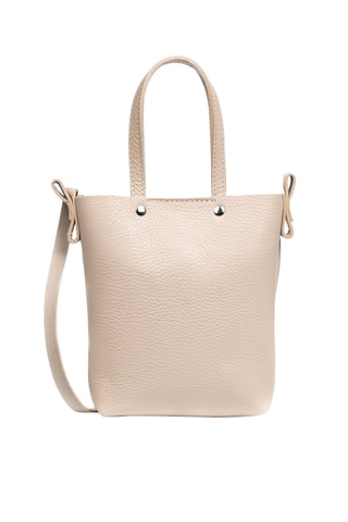 Shopping bag in pelle - Beige - Firenze Artegiani