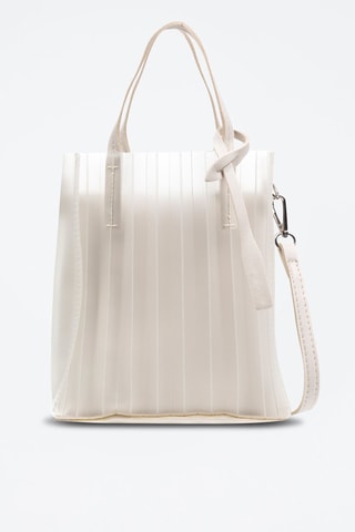 Shopping bag e pochette - Bianco e taupe - Libelulla