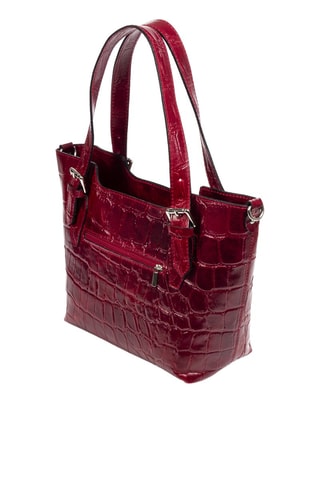 Shopping bag in pelle - Rosso