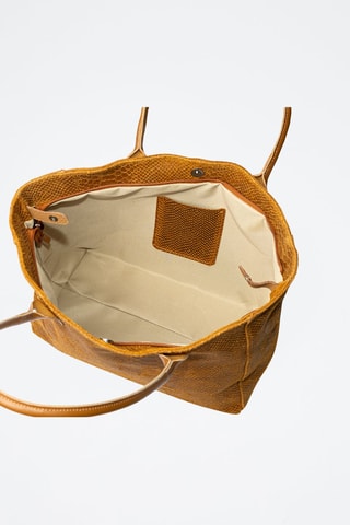 Shopping bag in pelle - Marrone