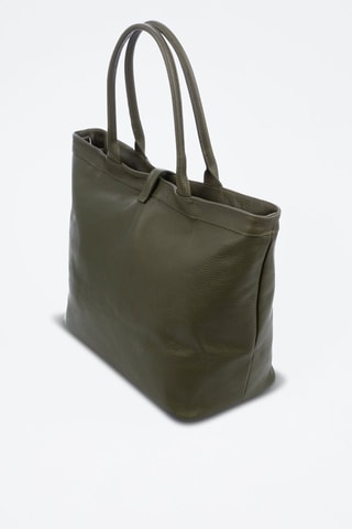 Shopping bag in pelle Aurigo - Verde scuro