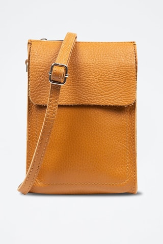 Borsa a tracolla in pelle - Cammello - Firenze Artegiani