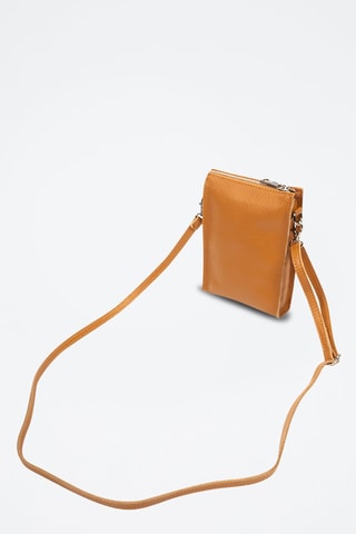 Borsa a tracolla in pelle - Cammello - Firenze Artegiani