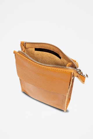 Borsa a tracolla in pelle - Cammello - Firenze Artegiani