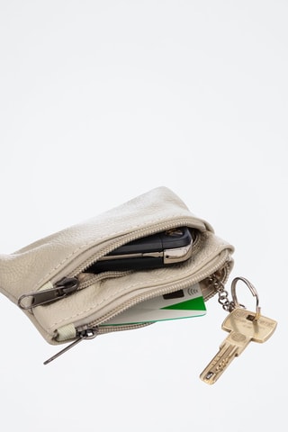 Portamonete in pelle Atrani - Bianco