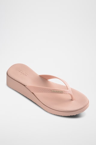 Slippers met Sleehak High Platform - Roze