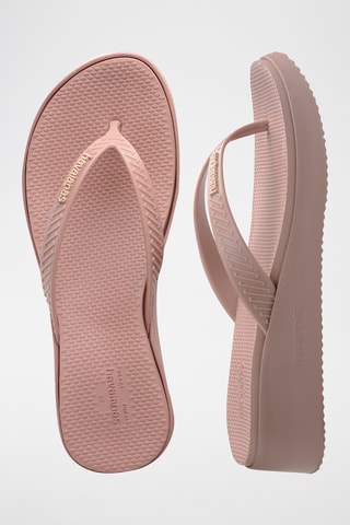Slippers met Sleehak High Platform - Roze