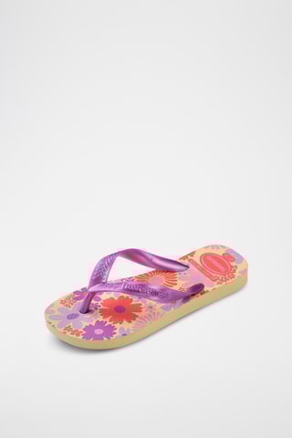 Tongs Kids Flores - Rose et violet