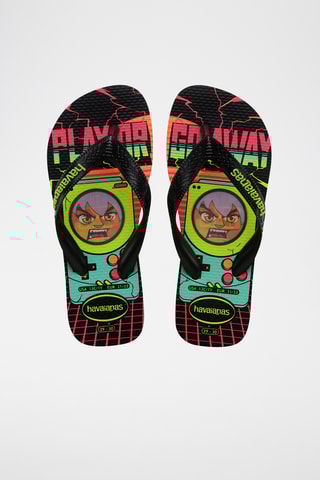 Slippers Kids Top Holographic - Zwart en groen