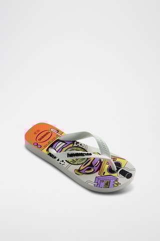Slippers Kids Top Holographic - Wit en oranje