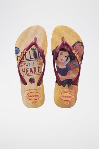 Tongs Kids Slim Princesses Disney - Jaune et violet