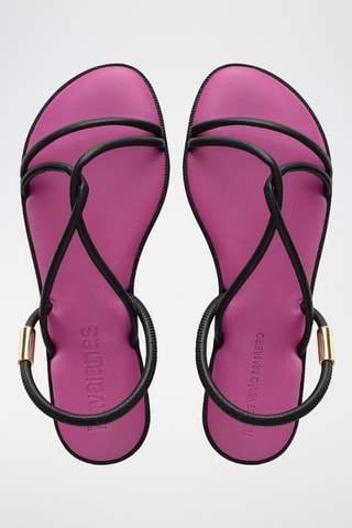 Sandales Una Manga - Violet et noir