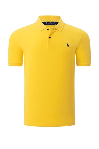 3 Polo's Marineblauw, wit en geel