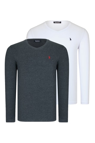 2 Truien Wit en Grijs