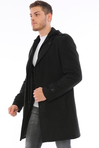 Wollen Jas Zwart