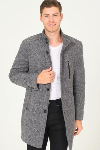 Wollen Jas Gemêleerd Grijs