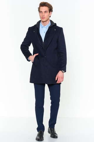 Wollen Jas Marineblauw