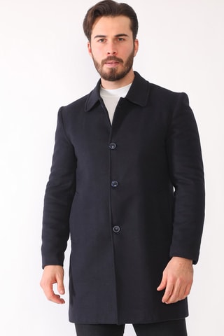 Wollen Jas Marineblauw