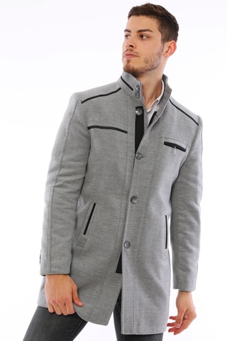 Wollen Jas Gemêleerd Lichtgrijs