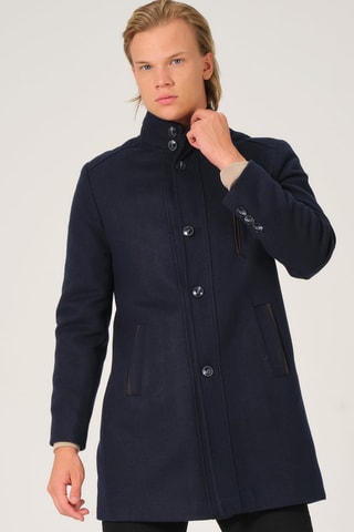 Wollen Jas Marineblauw