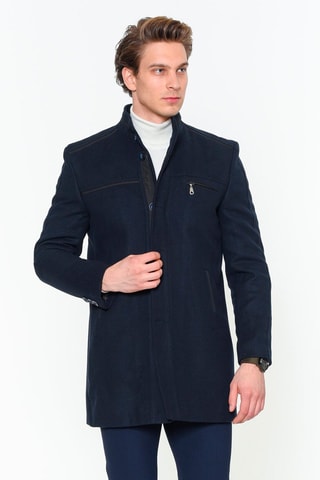 Wollen Jas Marineblauw