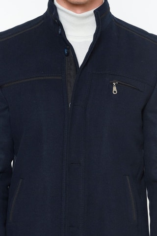 Wollen Jas Marineblauw