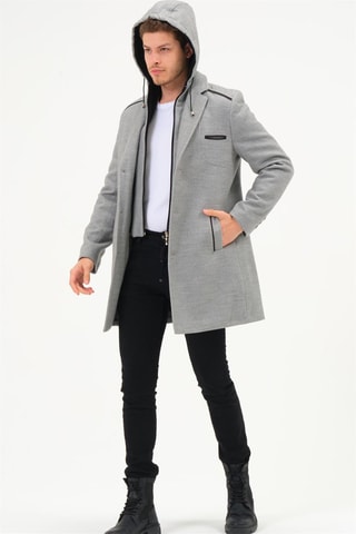 Wollen Jas Gemêleerd Lichtgrijs