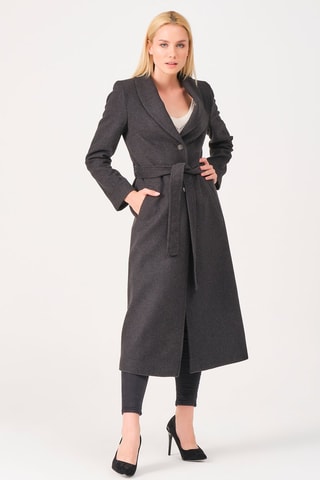 Jas Gemêleerd Antraciet