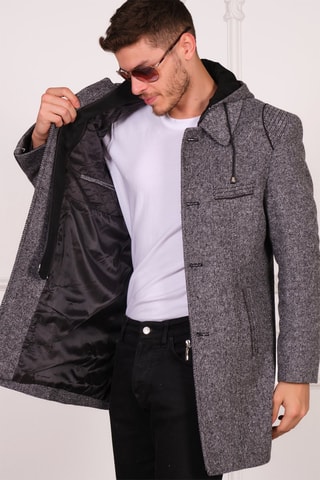 Wollen Jas Gemêleerd Grijs