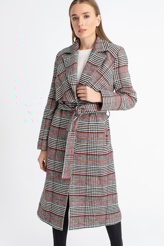 Wollen Jas Rood en Zwart