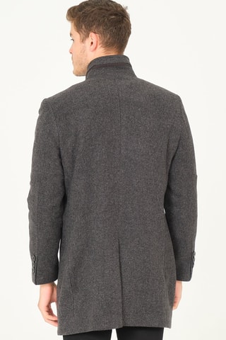 Wollen Jas Antraciet en Zwart