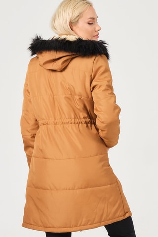Parka met Capuchon Camel