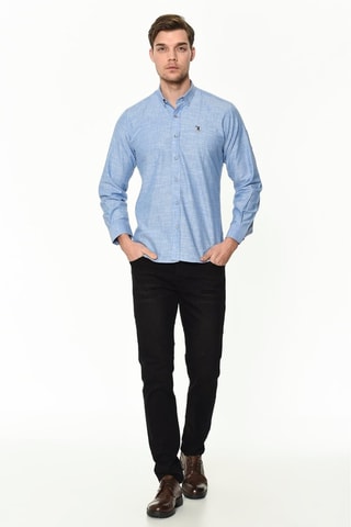 Overhemd Regular Fit - Hemelsblauw