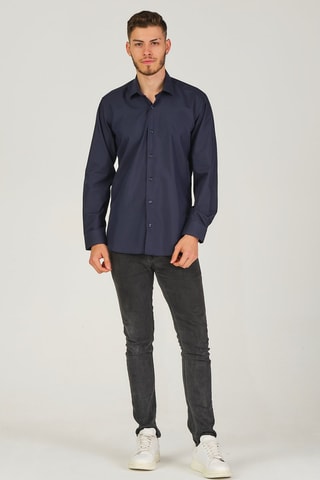 Overhemd Marineblauw