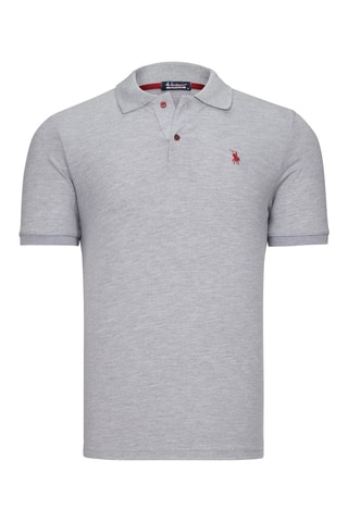 2 Polo's Gemêleerd Grijs en Donkerblauw