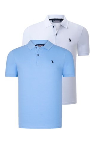 2 Polo's Wit en Hemelsblauw
