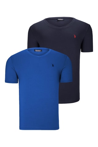 2 T-shirts Regular Fit - 
Blauw