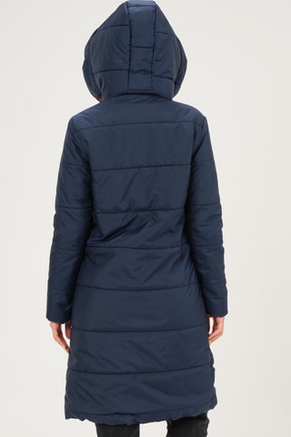 Gewatteerde Jas met Capuchon Marineblauw