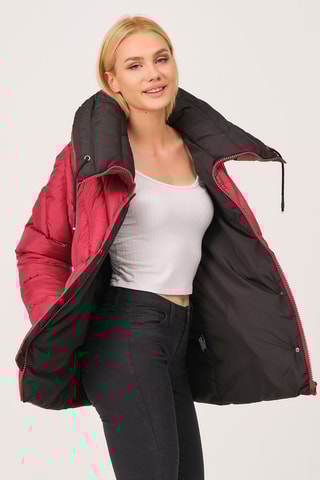 Gewatteerde Jas Bordeauxrood