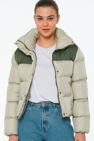 Gewatteerde Jas Lichtgrijs